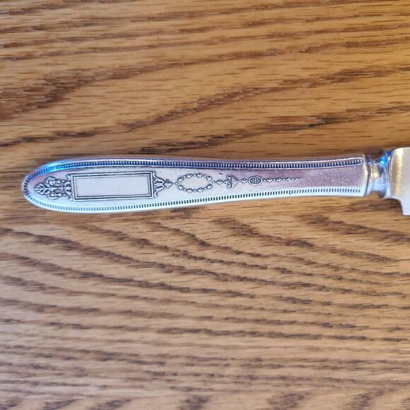 Oneida 1921 Community Grosvenor Silver-plate Solid 9.5" Dinner Knife Art Deco - Picture 8 of 15